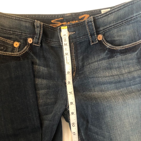 Seven7 Women’s Dark Wash Stretch Mid Rise Boot Cut Jeans Sz 13/31 NWT - Picture 16 of 16